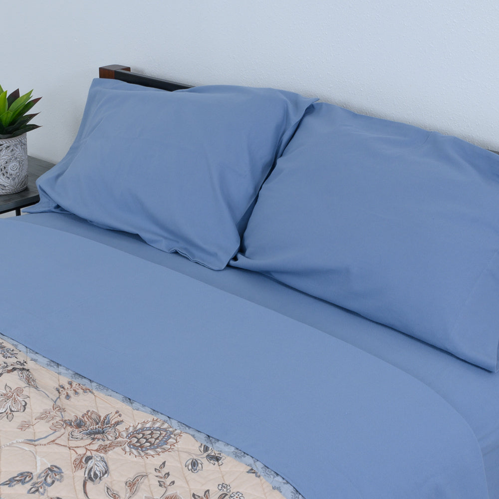 Velvet Flannel Sheet Set - Delft Bed Image