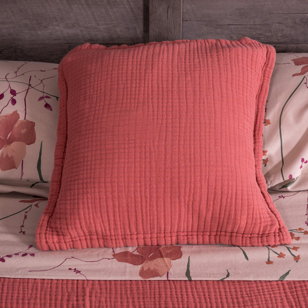 Essential Cotton Pillow Cover - Salmon